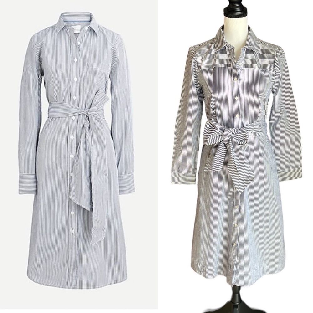 NWT J. Crew Tieback Shirt Dress 4